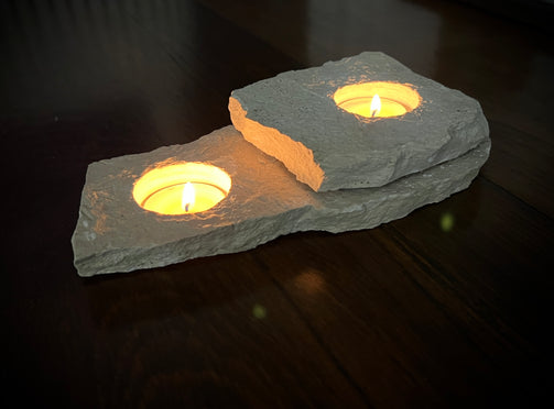 limestone tealight holder custom
